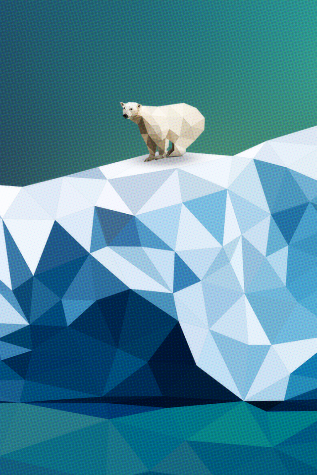 Медведь на леднике, 3Д графика