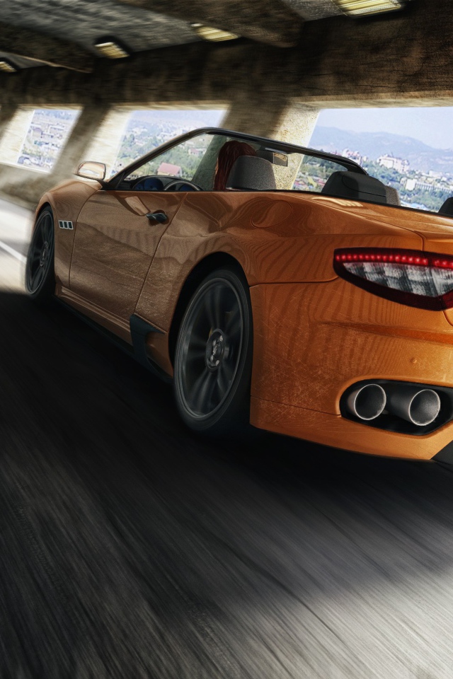 Оранжевый Maserati в 3Д модели