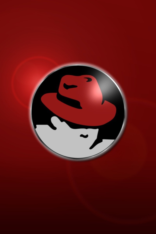 Красный фон ОС Red Hat