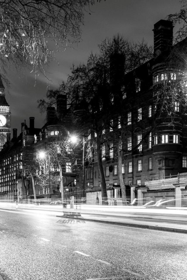 Черно белое фото Лондона