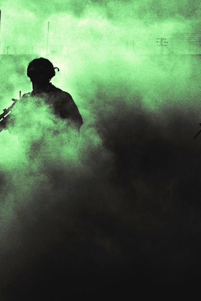 Солдаты в зеленом дыму