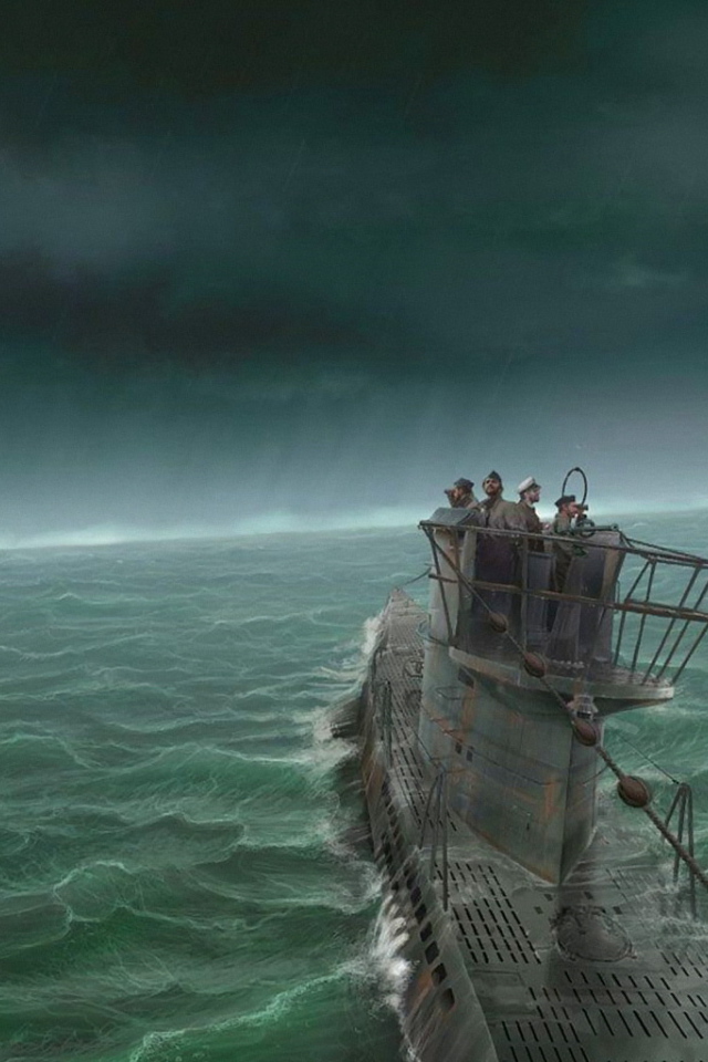 Люди на подводной лодке
