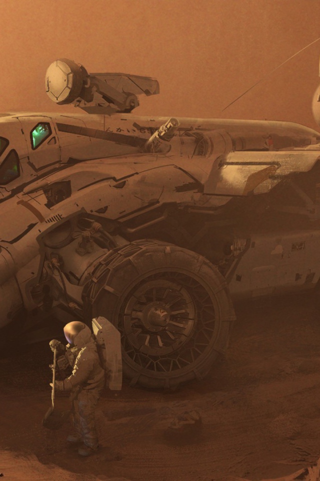 Марсоход попал в пылевую бурю