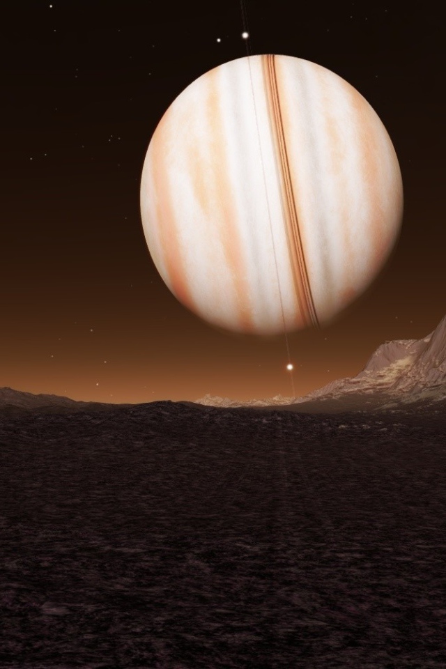 Вид на Юпитер со спутника этой планеты