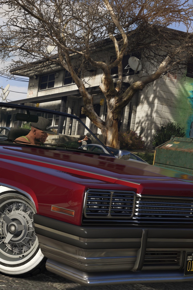 Красный кадиллак в игре Grand Theft Auto V