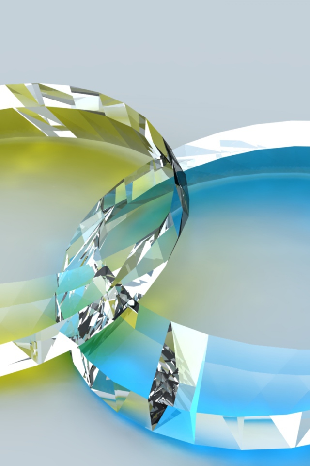 Two transparent gems 3d graphics