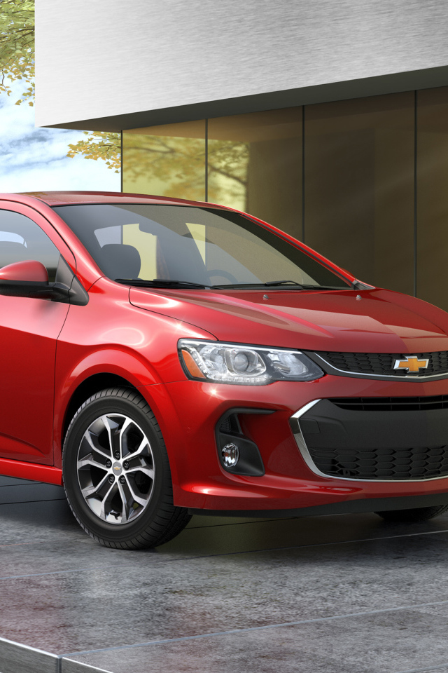 Стильный красный Chevrolet Introduces Sonic 2017 года 