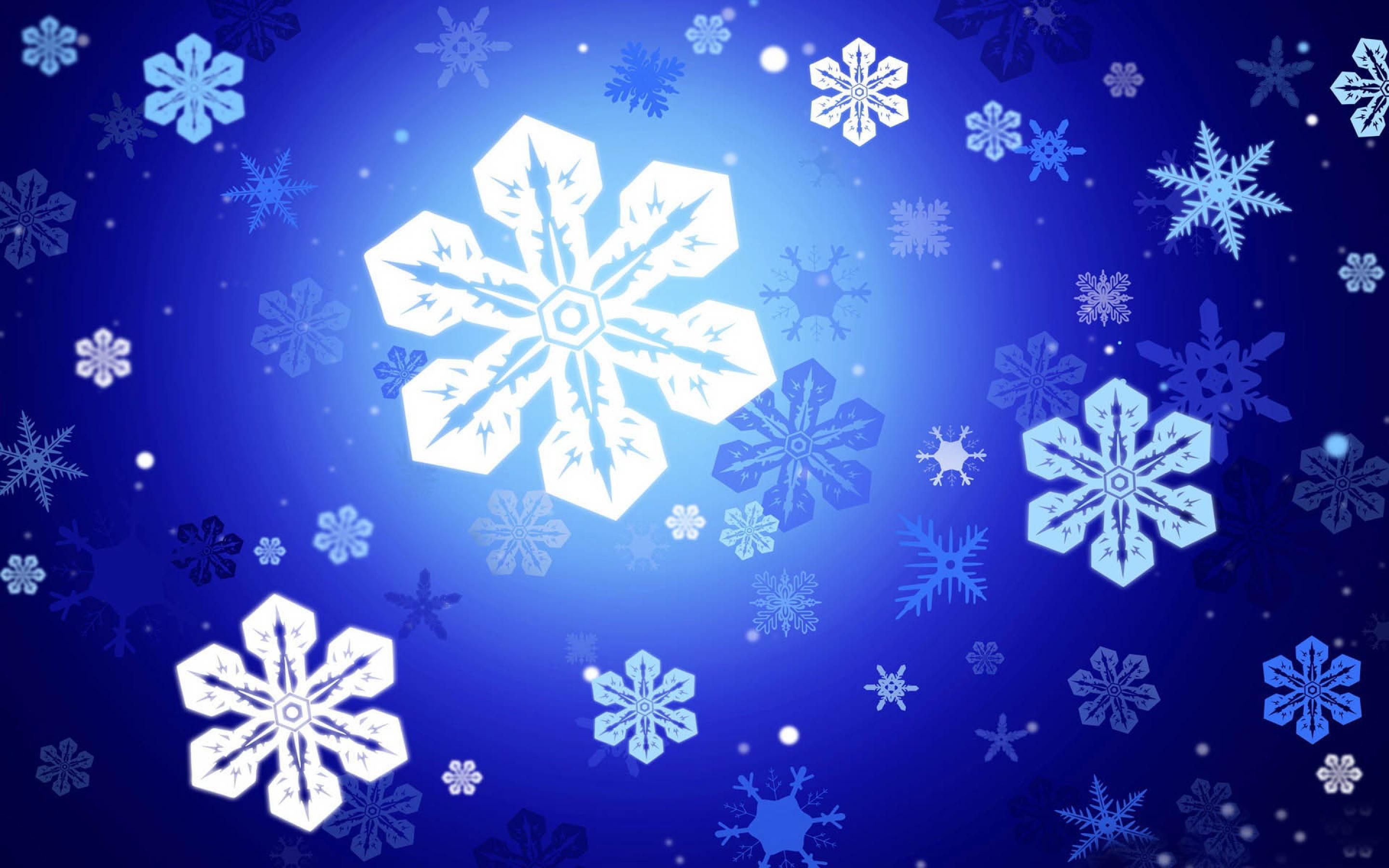 Snowflakes on a blue background wallpapers and images - wallpapers