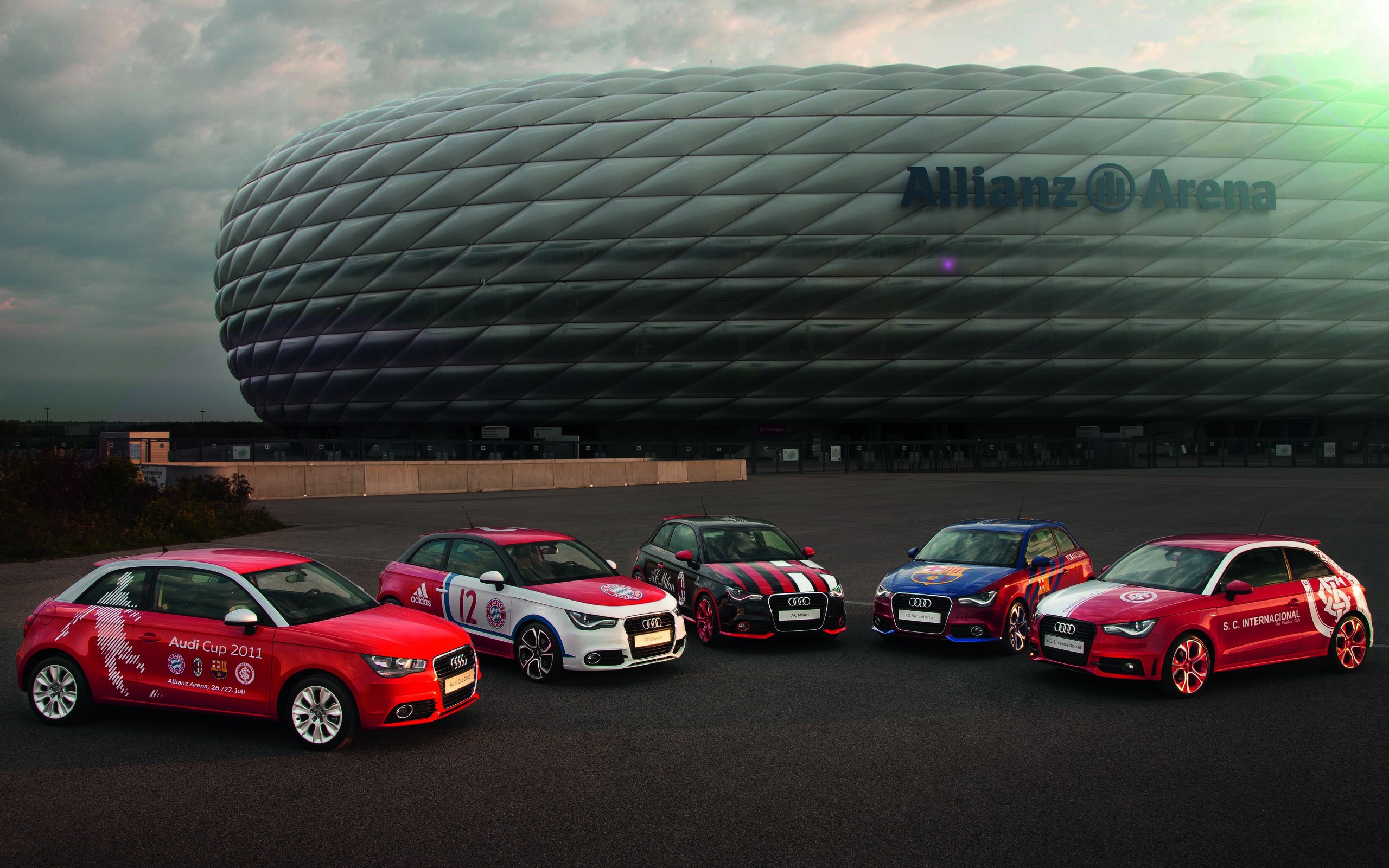 Allianz Arena Audi Audi A1 cars football teams wallpaper wallpapers and