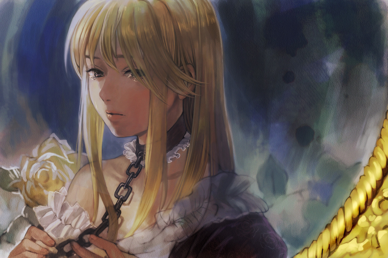 Girl with a chain around his neck wallpapers and images wallpapers