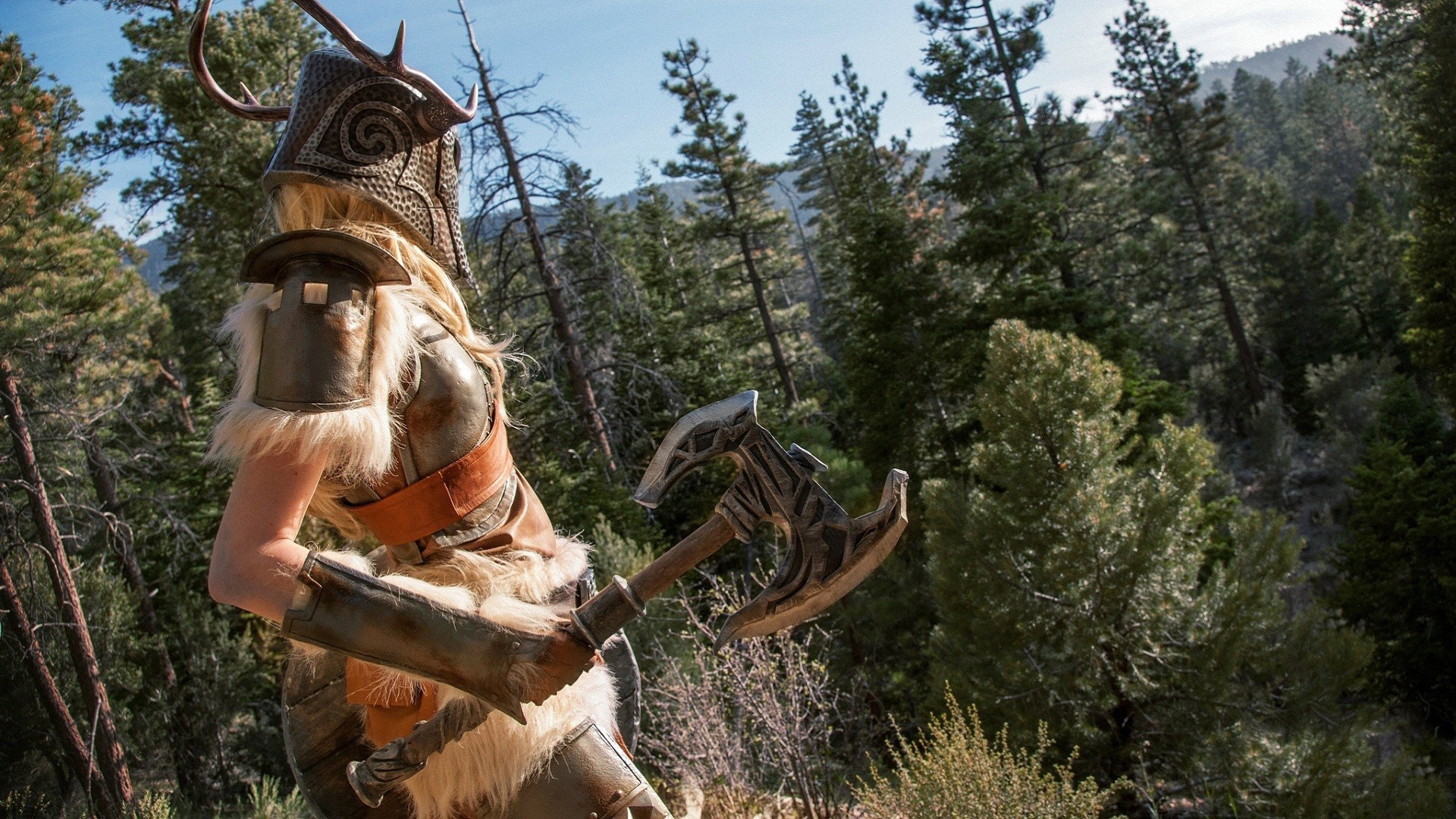 The hunter with an axe wallpapers and images wallpapers, pictures, photos