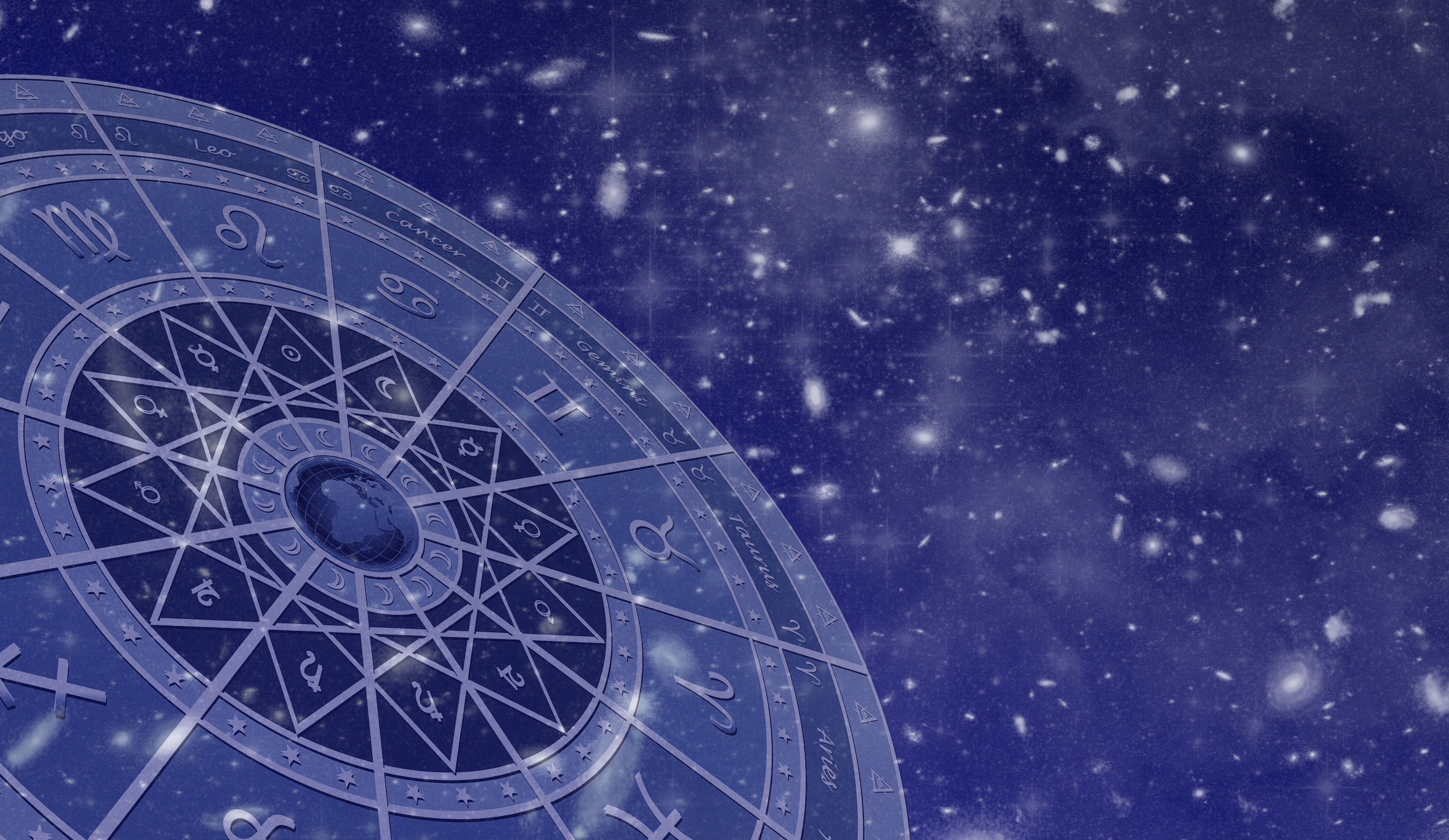 Signs of the zodiac on a blue background wallpapers and ...