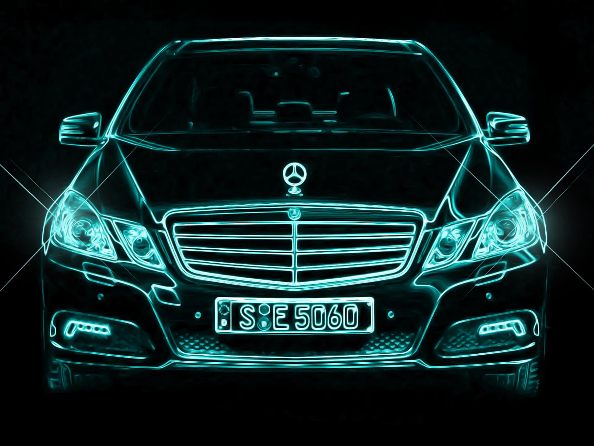 Neon Mercedes wallpapers and images wallpapers, pictures, photos