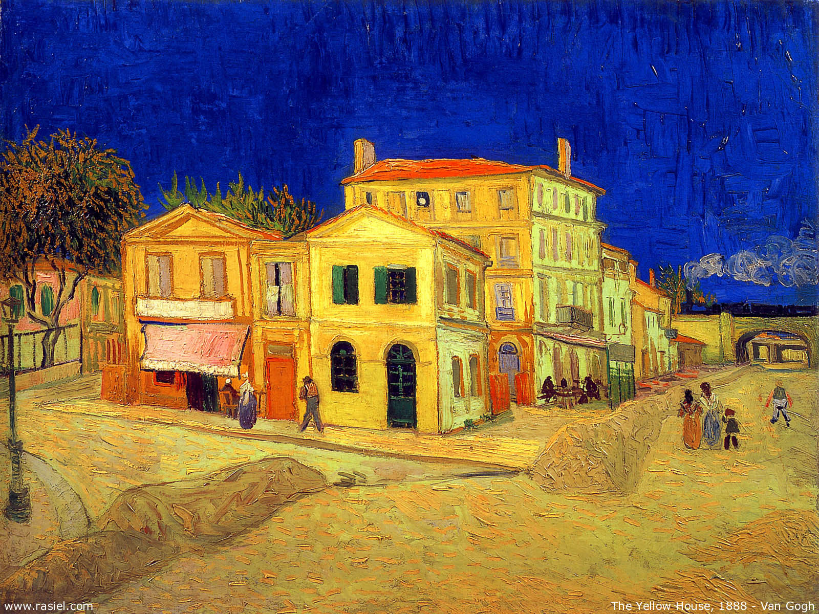 Painting of Vincent Van Gogh Yellow house wallpapers and images