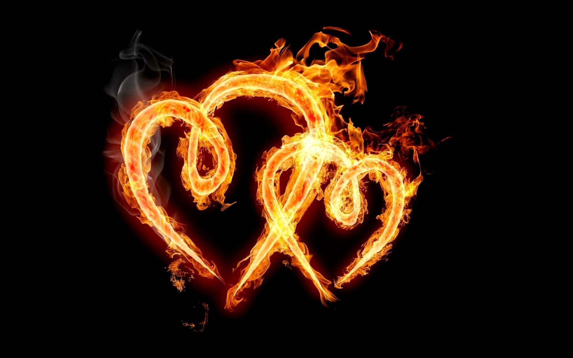 Flaming Hearts on Valentine's Day February 14 wallpapers and images