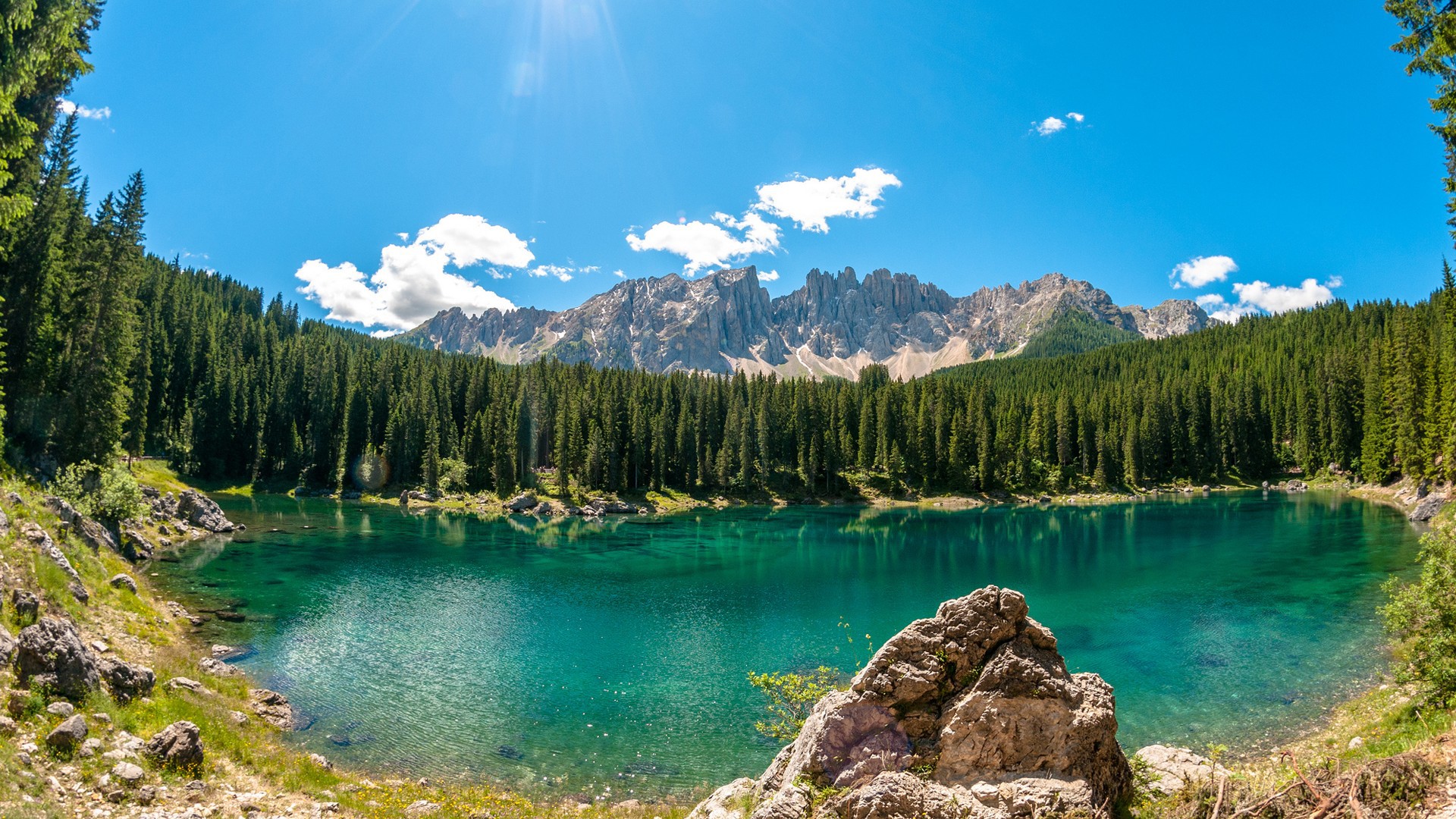 Turquoise lake in the mountains wallpapers and images - wallpapers