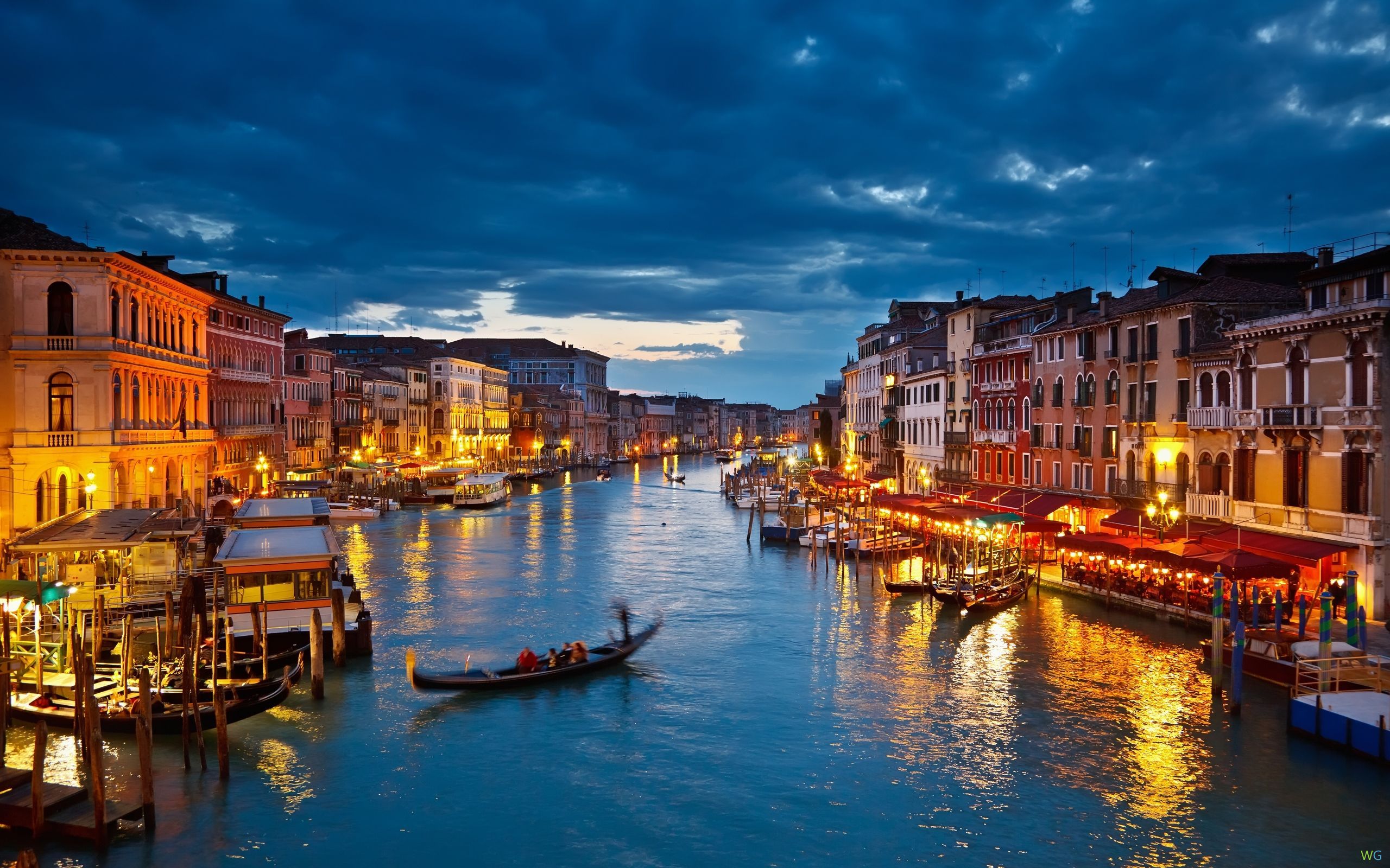 A gondola ride through the channels in Venice, Italy wallpapers and