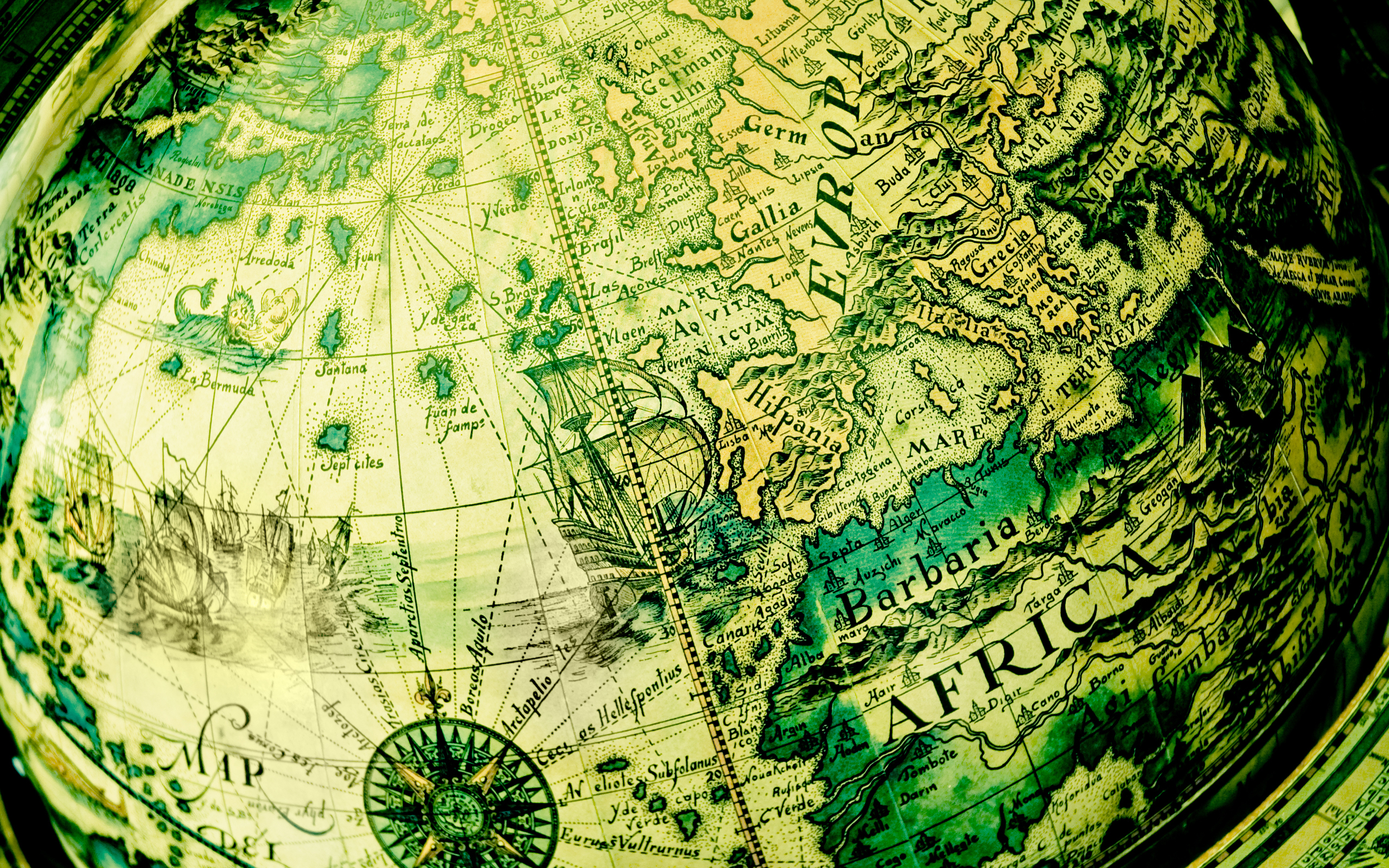 Old map of the world on the globe wallpapers and images ...