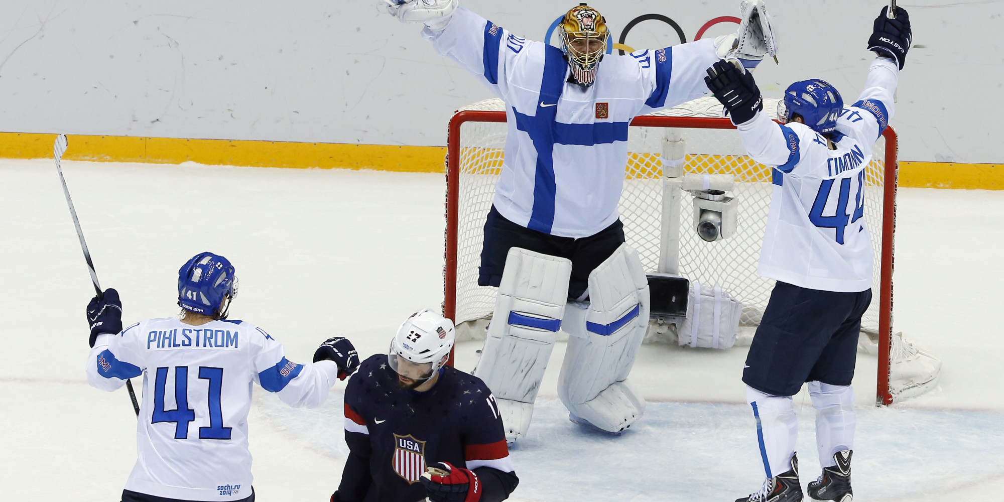 Team Finland hockey bronze medal at the Olympic Games in Sochi
