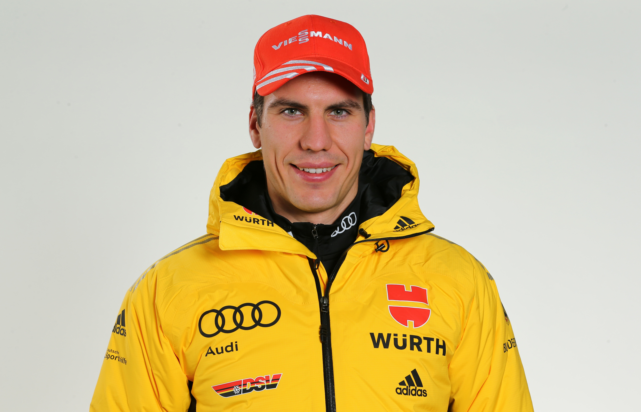 Winner of the silver medal in biathlon discipline Arnd Peiffer at the Olympics in Sochi ...