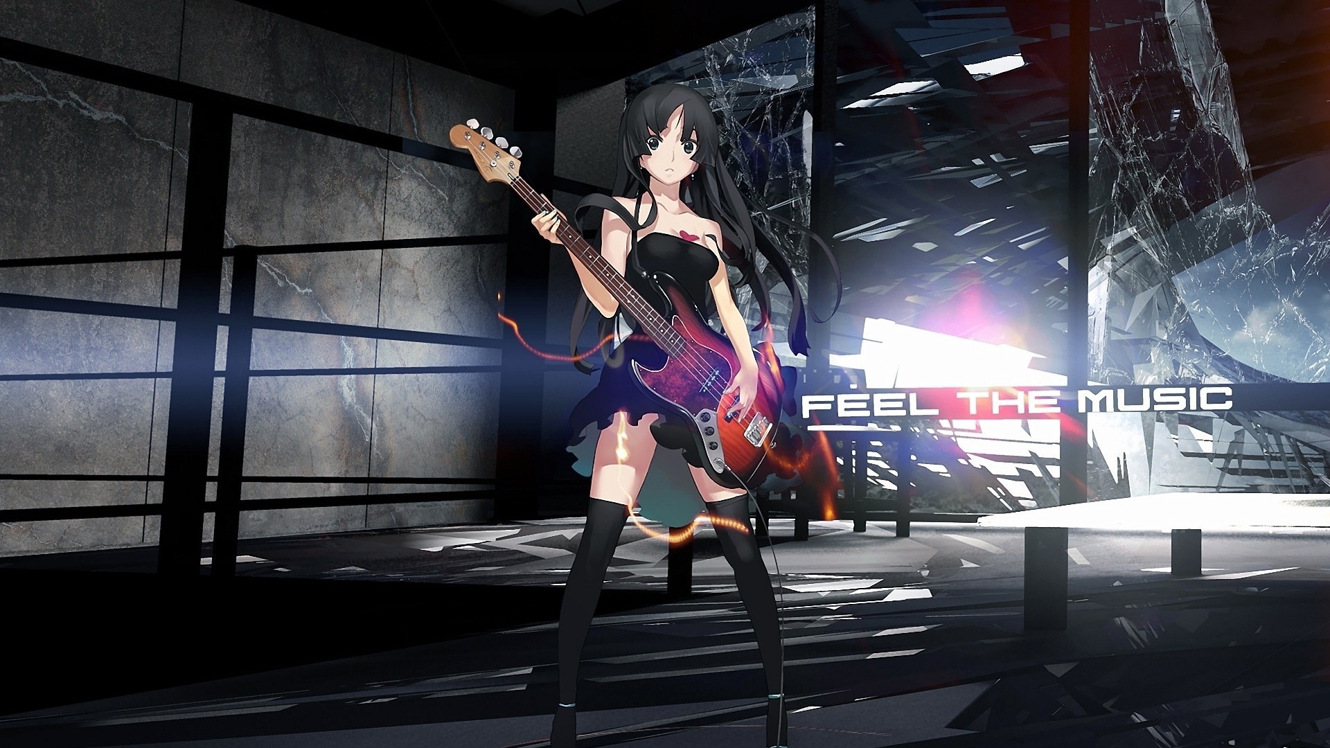 Akiyama Mio Anime Girl With Guitar Wallpapers And Images