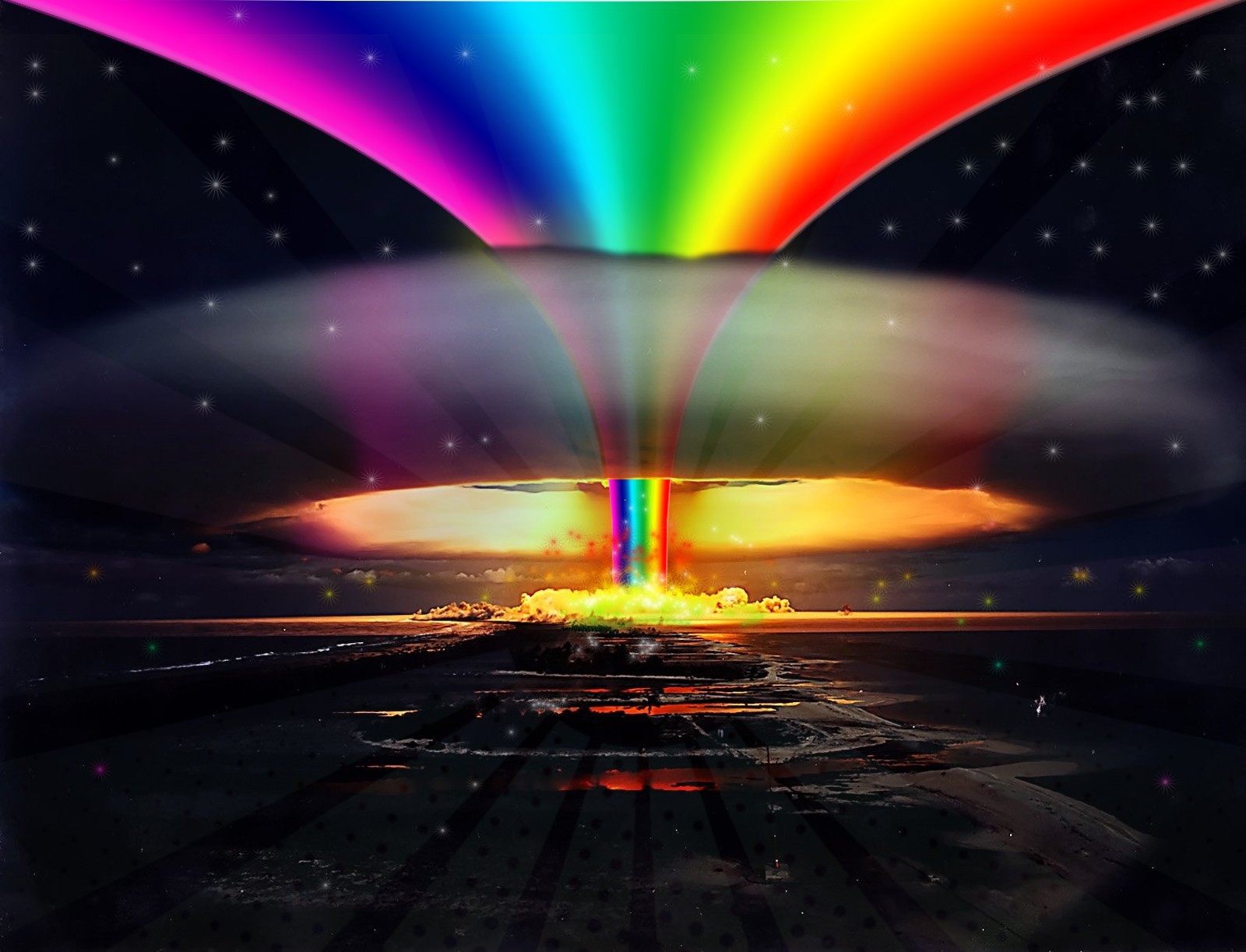 Nuclear explosion rainbow wallpapers and images - wallpapers, pictures