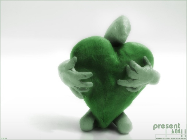 3D зеленое сердце