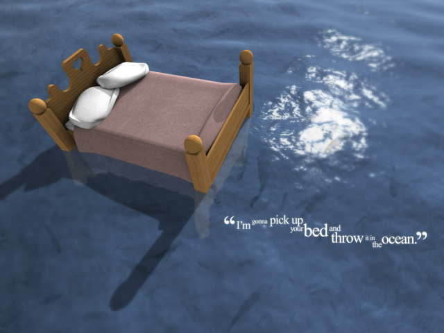 Кровать в океане