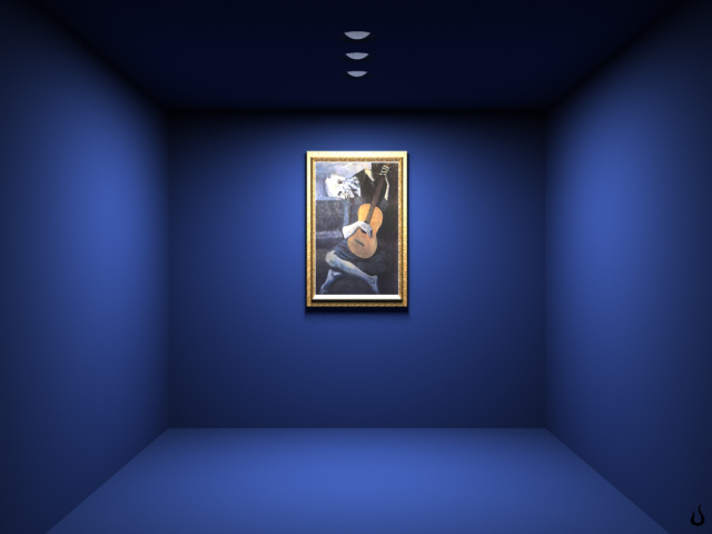 Картина в синей комнате