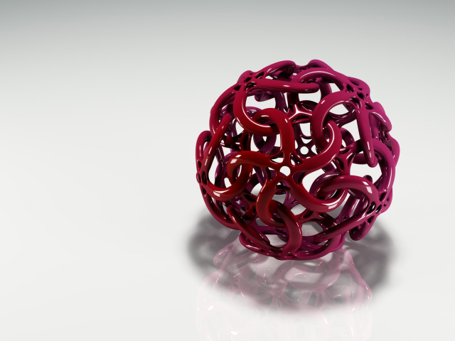 Красный 3 мерный шар