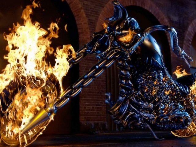 Пылающий мотоцикл