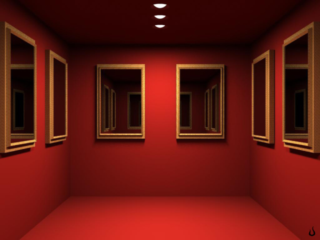 Красная зеркальная комната