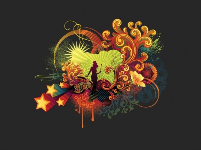 Разнацветный вектор