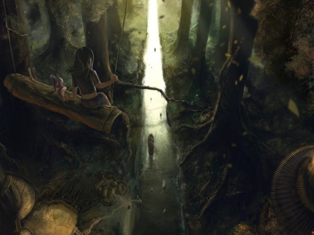 Девочка в лесу