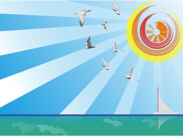 Летнее палящее солнце