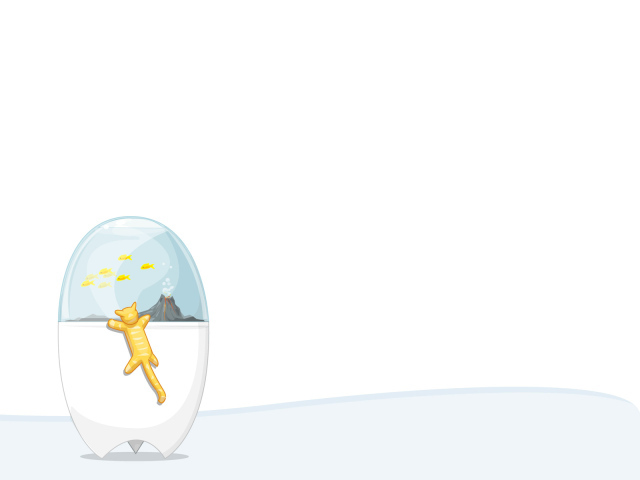 Кот и аквариум