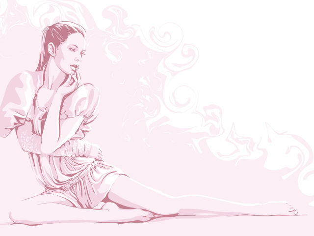 девушка в розовом