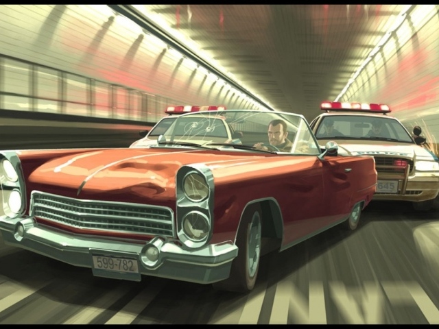 ГТА IV погоня в тунеле