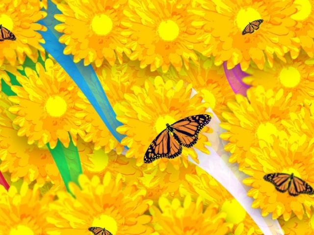 Желтый рай, Цветы