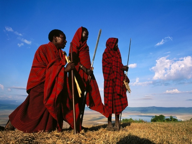 Племя Масаи на Краю Ngorongoro / Танзания / Африка