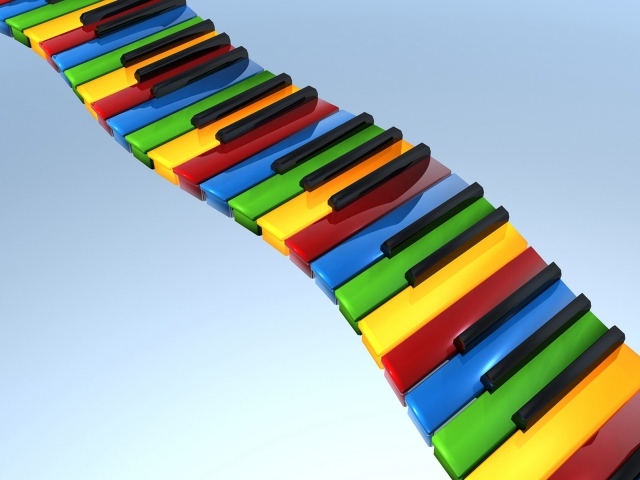 Разноцветное пианино