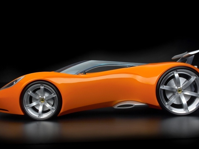 Оранжевый спортивный автомобиль