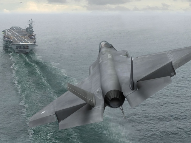 Посадка истребителя F 35