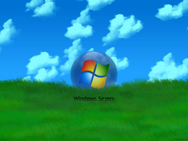 Microsoft Windows 7 grass