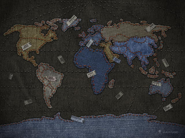 Джинсовая карта Мира