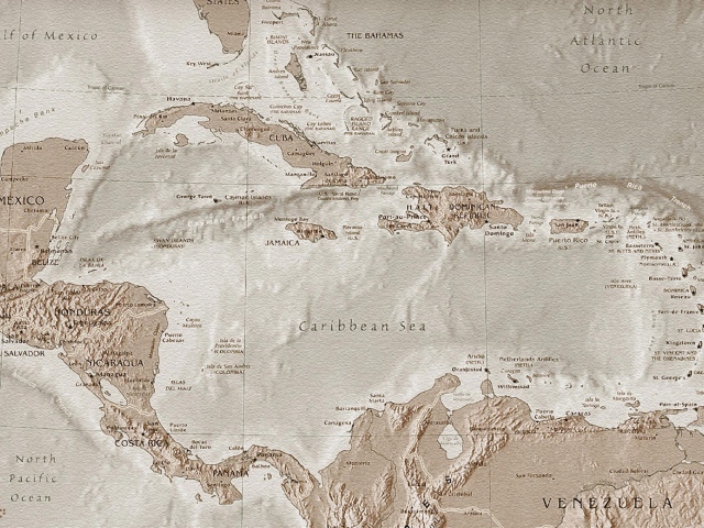 Карта Карибского моря