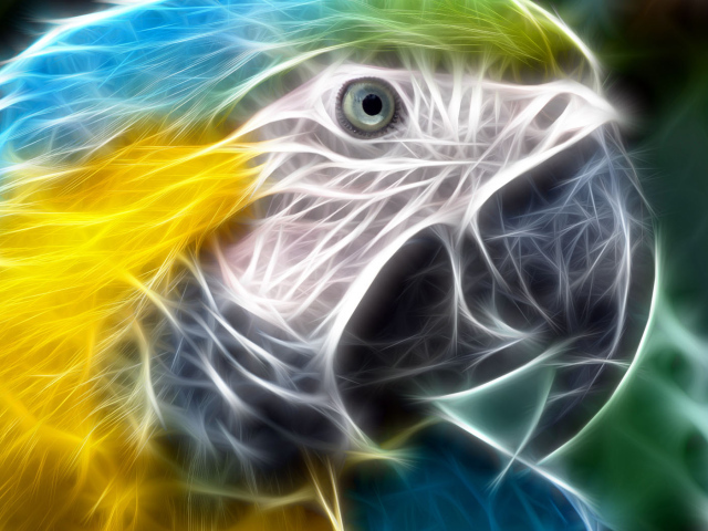 Тропический попугай