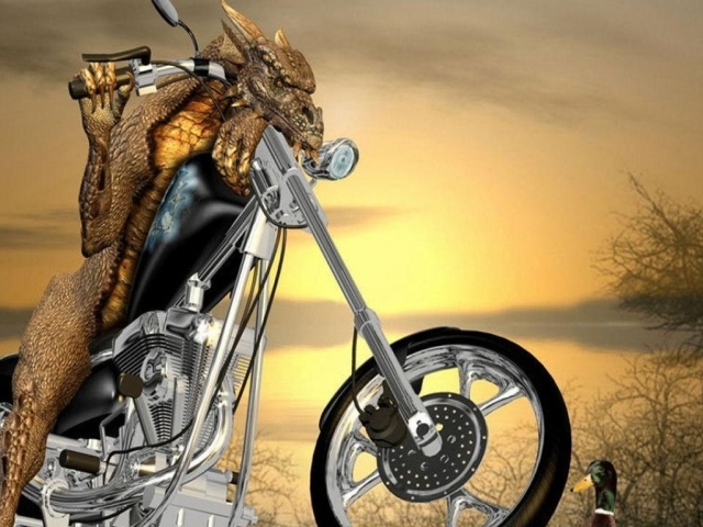 Дракон на байке