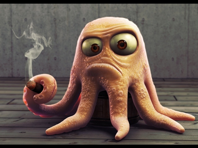 Осьминог с сигарой