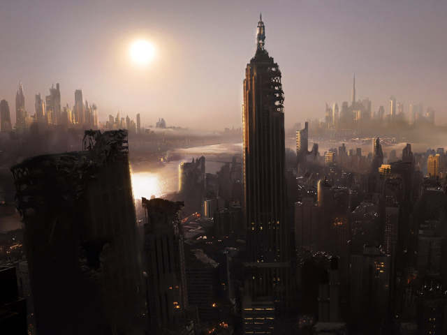 Город после бомбежки